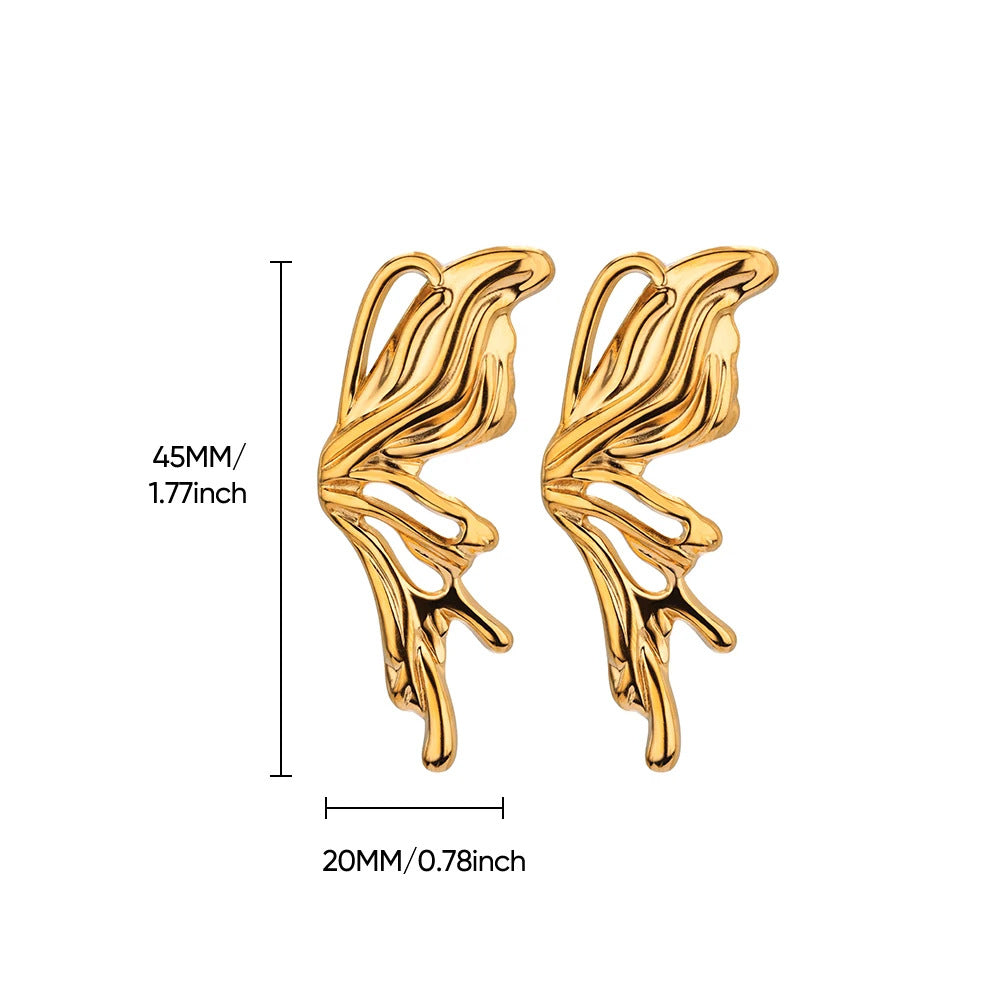 Trendy 18k earrings, high-end three-dimensional stud earrings and earrings Hypersku