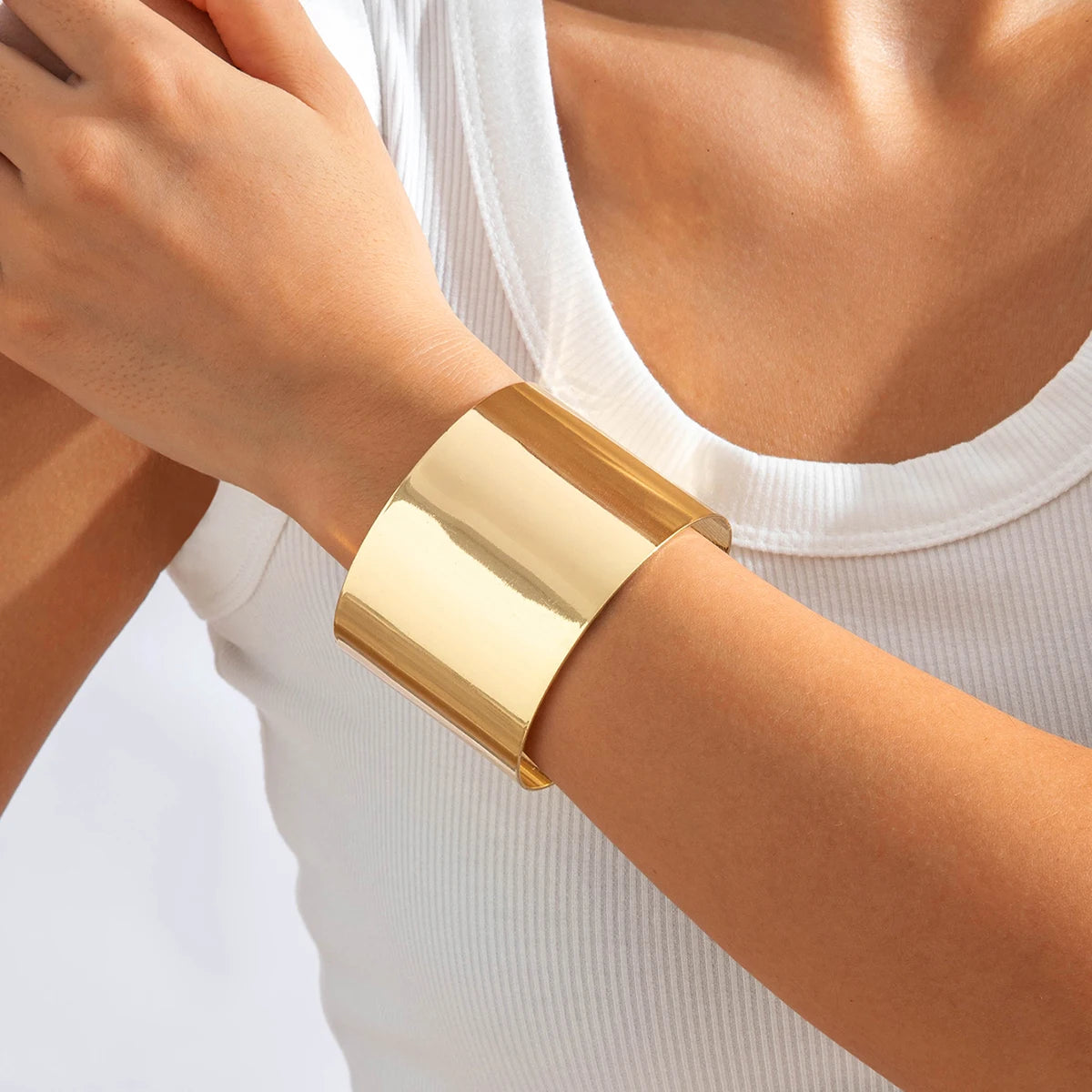 Docona Personality Exaggerated Golden Multiple Styles Opening Arm for Women Metal Cuff Bracelets Bangles Trendy Jewelry gift KARO