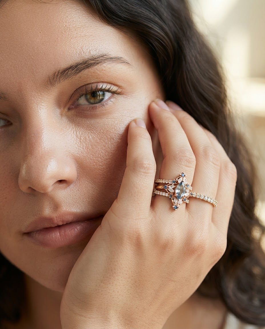 Azure Bloom Ring KARO
