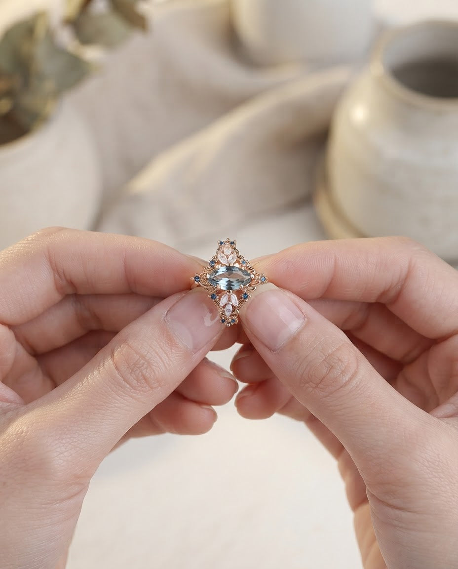 Azure Bloom Ring KARO