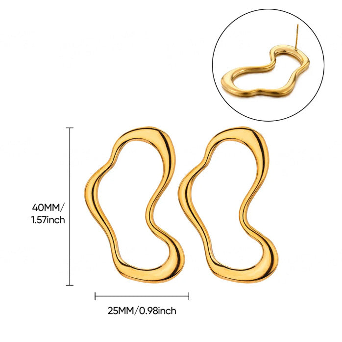 Trendy 18k earrings, high-end three-dimensional stud earrings and earrings Hypersku
