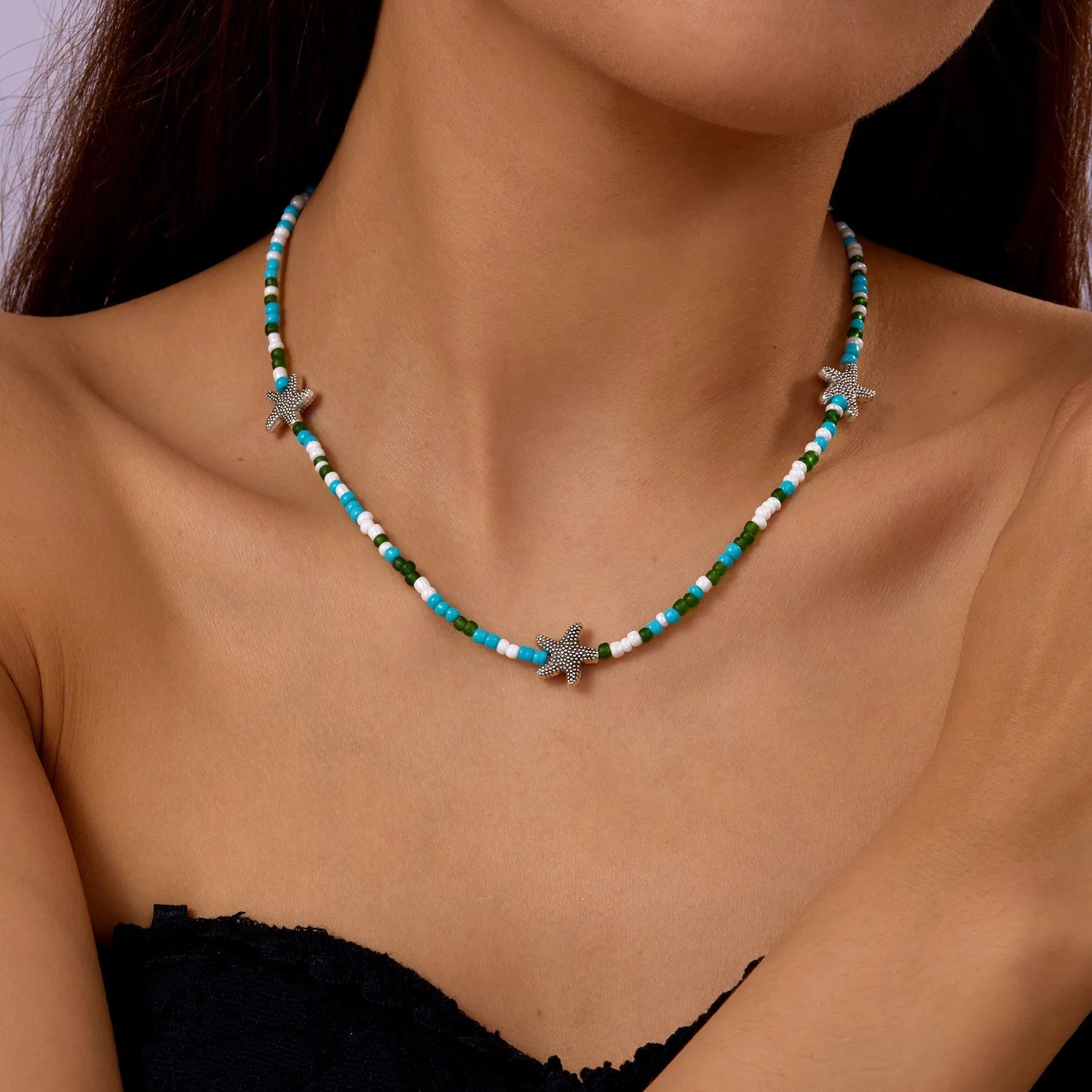 Cristel Beaded Choker Necklace KARO