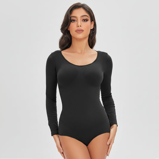 Aura בגד גוף מחטב ארוך עם שליטה חזקה לנשים