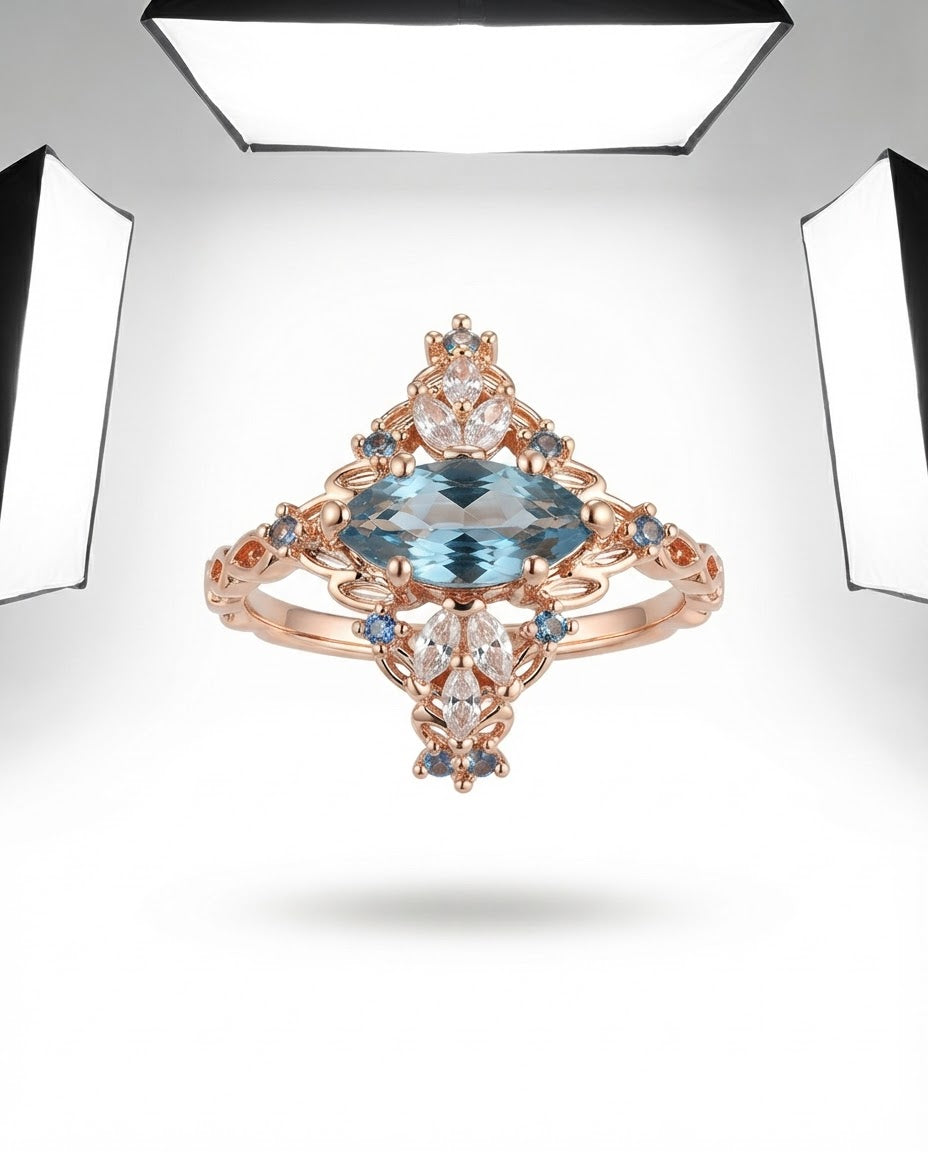 Azure Bloom Ring KARO